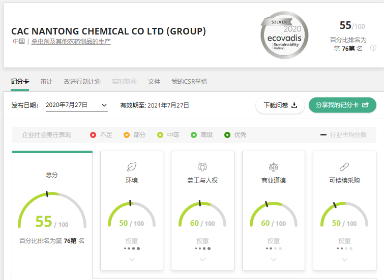 爱游戏ayx官网平台国际EcoVadis评估获得优异成绩 摘取银牌！